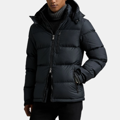 Winter-Daunenjacke mit Handschuhen | WINTERANGEBOTE