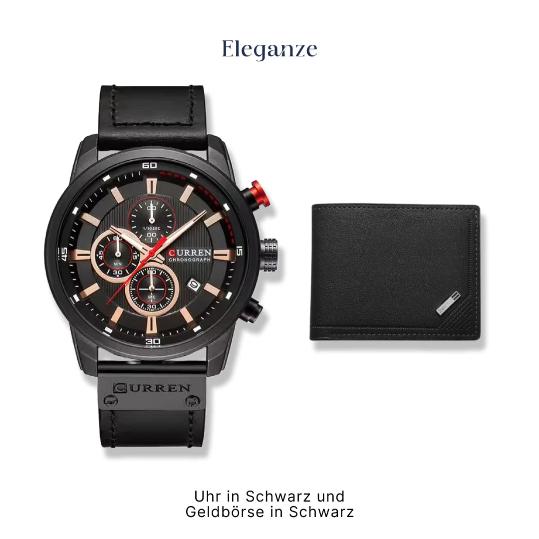 Curren Titan Edition™ Uhr + Exklusive Slim-Geldbörse aus Leder