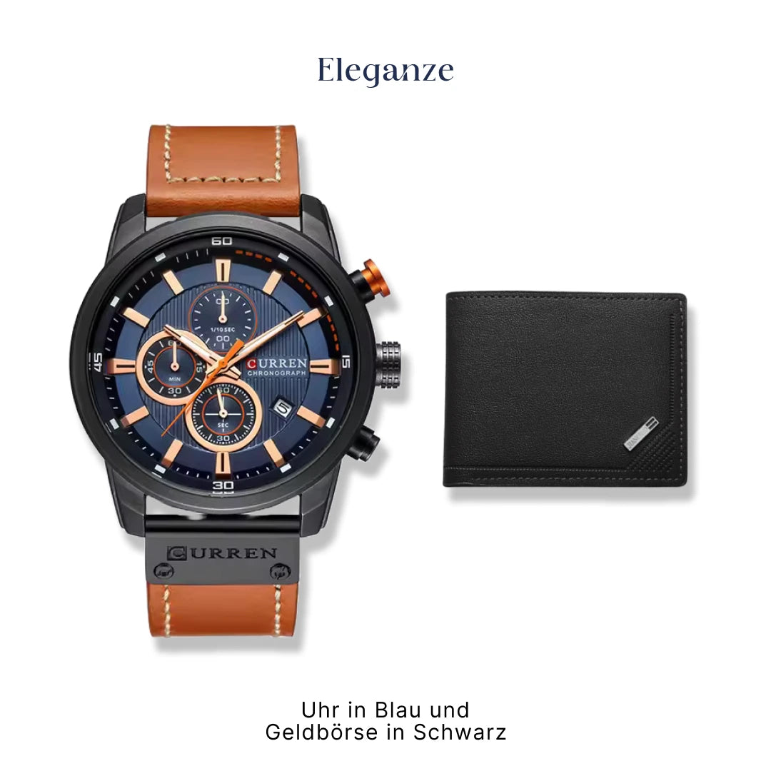 Curren Titan Edition™ Uhr + Exklusive Slim-Geldbörse aus Leder