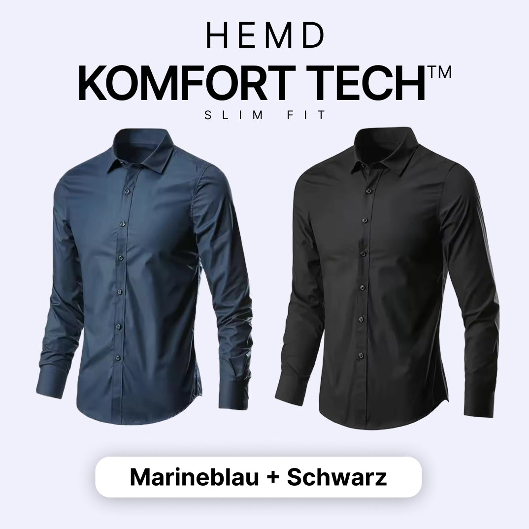 Komfort Tech – Herrenhemd mit flexibler Technologie [KAUFE 1, ERHALTE 1 GRATIS]