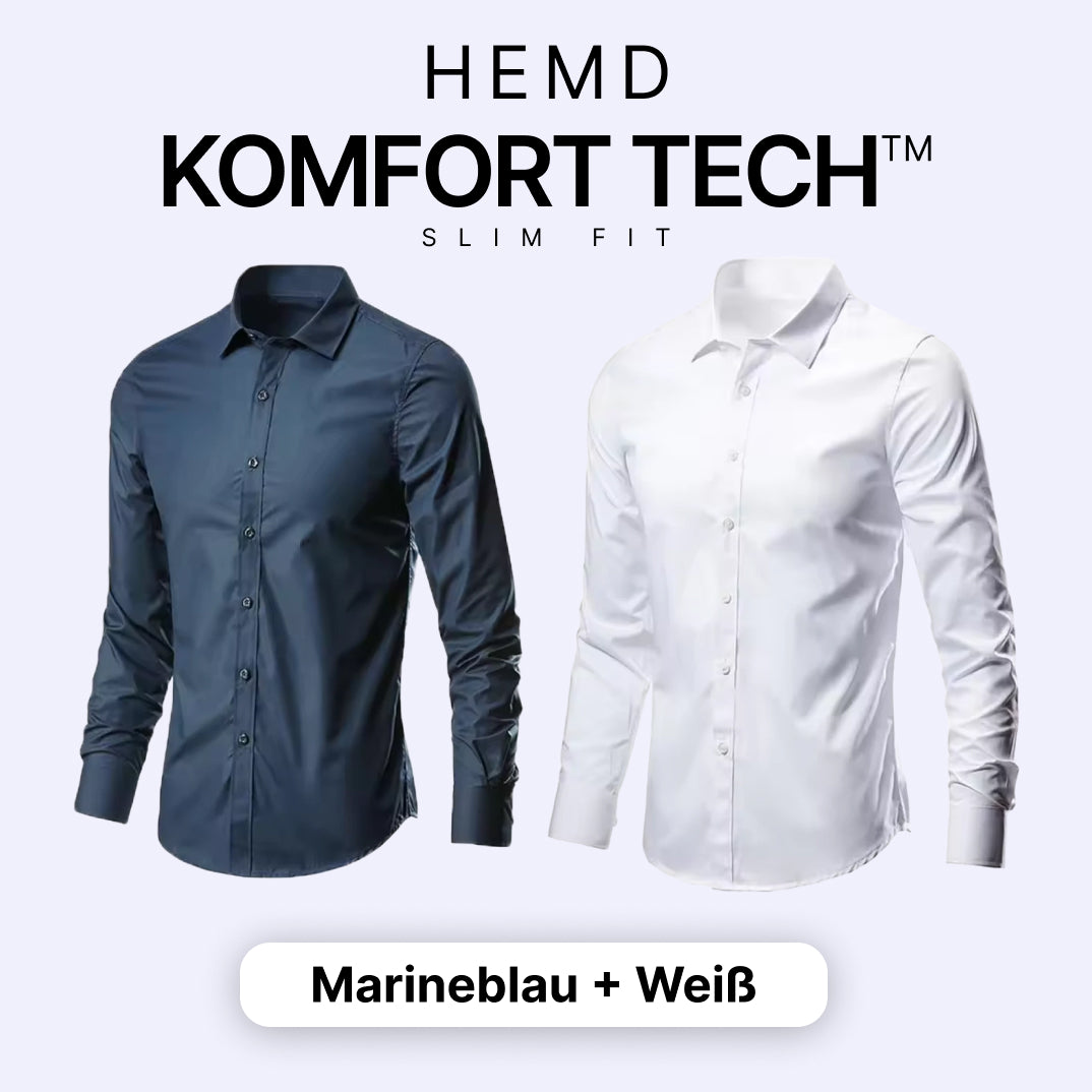 Komfort Tech – Herrenhemd mit flexibler Technologie [KAUFE 1, ERHALTE 1 GRATIS]