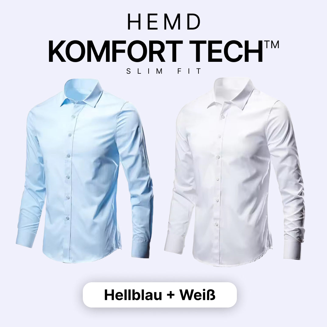 Komfort Tech – Herrenhemd mit flexibler Technologie [KAUFE 1, ERHALTE 1 GRATIS]