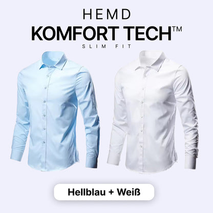 Komfort Tech – Herrenhemd mit flexibler Technologie [KAUFE 1, ERHALTE 1 GRATIS]