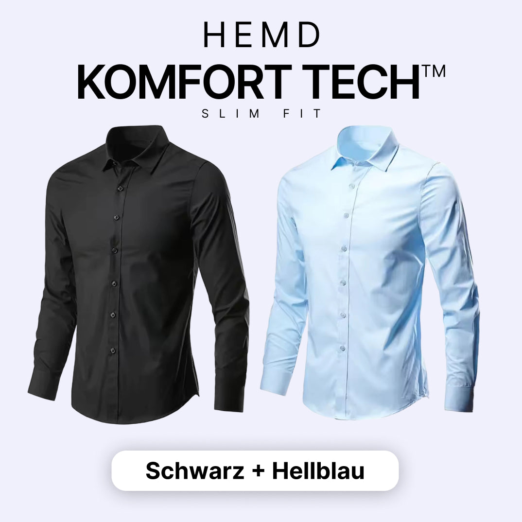 Komfort Tech – Herrenhemd mit flexibler Technologie [KAUFE 1, ERHALTE 1 GRATIS]