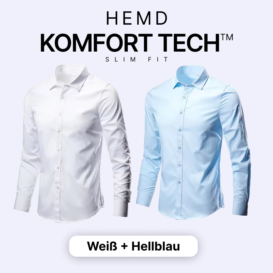 Komfort Tech – Herrenhemd mit flexibler Technologie [KAUFE 1, ERHALTE 1 GRATIS]